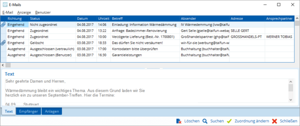 Rechtssichere E-Mail-Archivierung mit TAIFUN MailServer