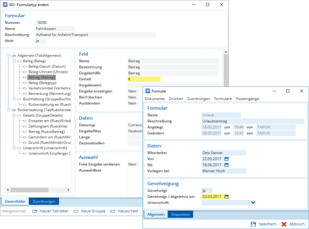 Formular-Bearbeitung noch übersichtlicher