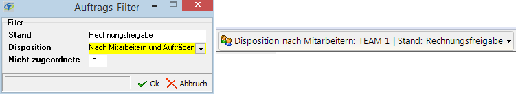 Filter machen lange Auftragslisten übersichtlicher