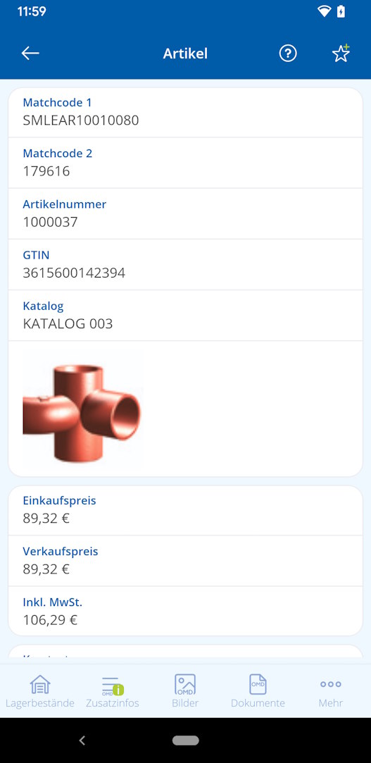 TAIFUN Android App: Artikel