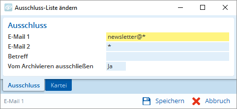 E-Mails an diese Adresse werden keinen Adressen zugeordnet und nicht archiviert.